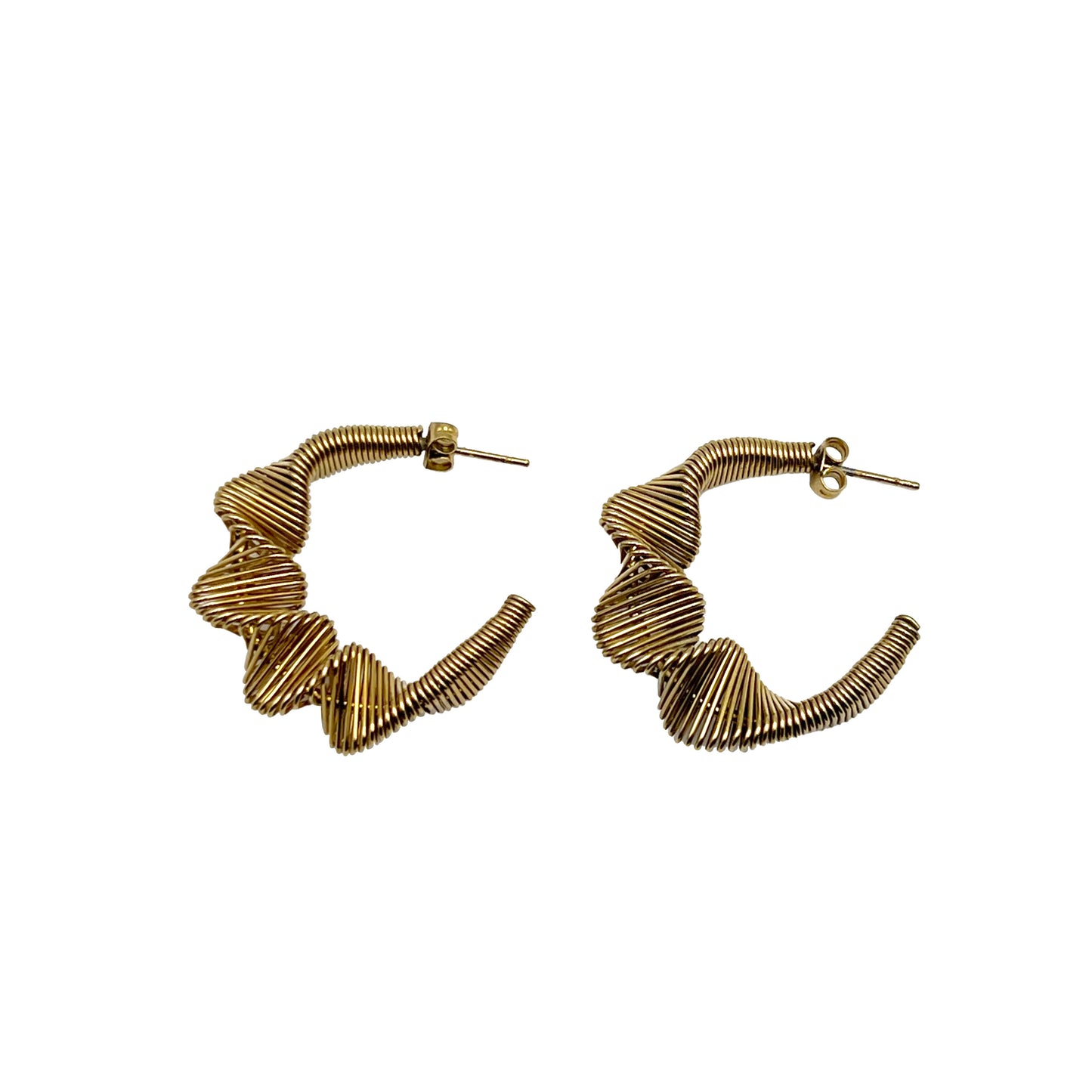 Twisted Wire Earrings- Gold image 0
