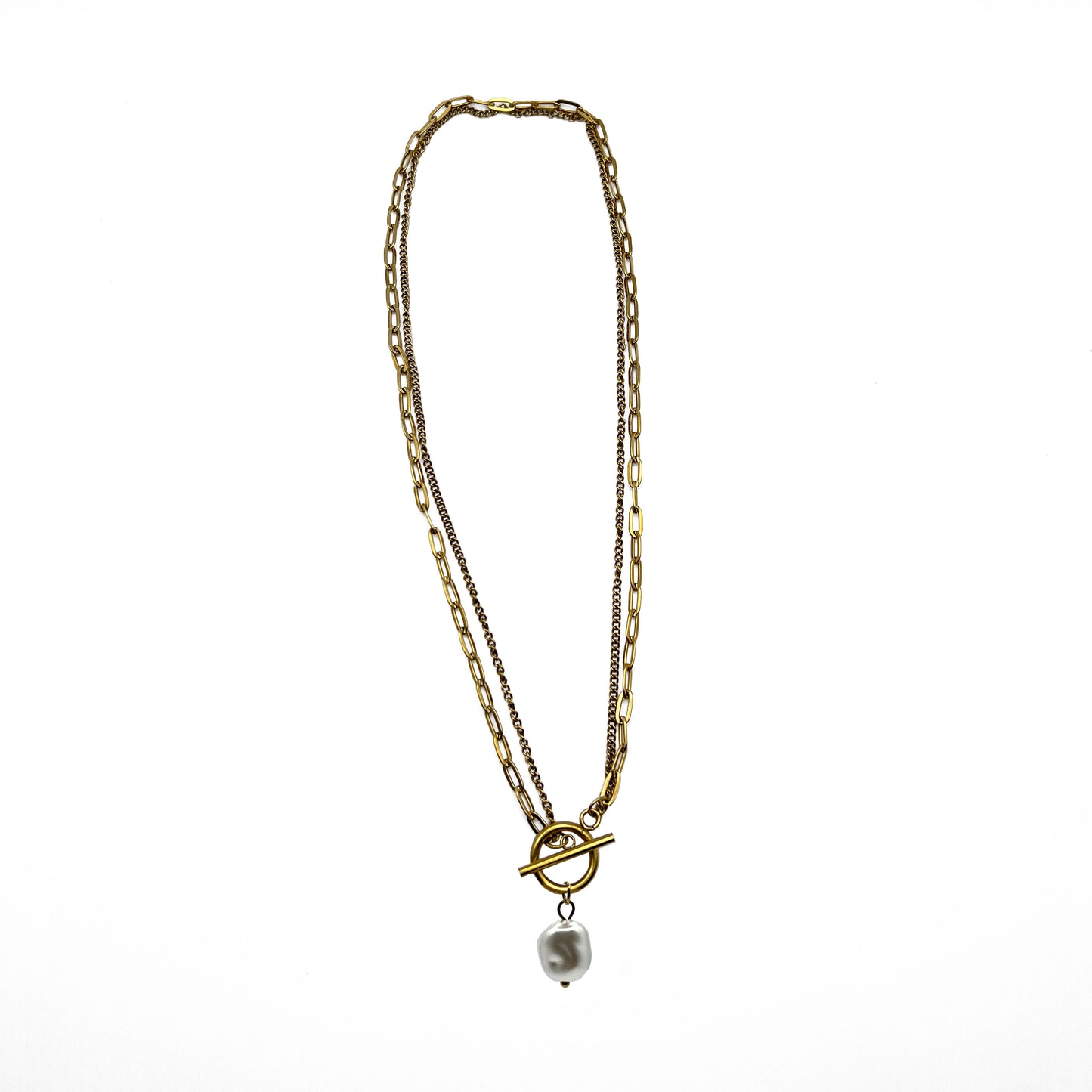 Pearl Choker Chain Necklace image 0