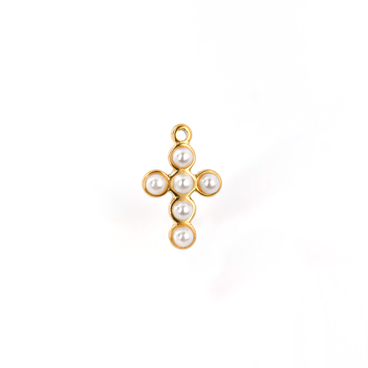 Pearl Cross Charm image 0