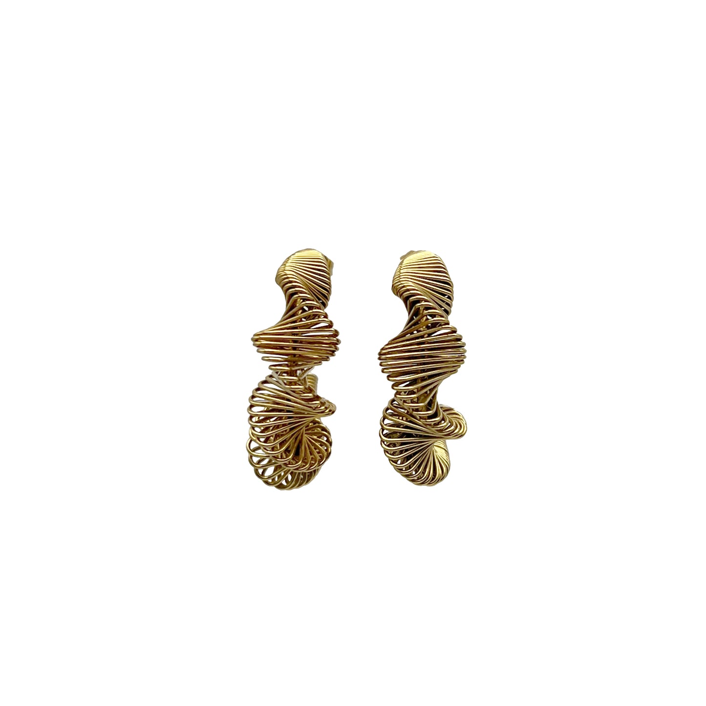 Twisted Wire Earrings- Gold image 1