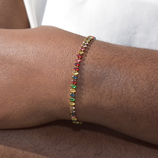 Rainbow Tennis Bracelet image 1