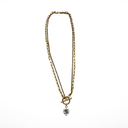 Pearl Choker Chain Necklace image 0