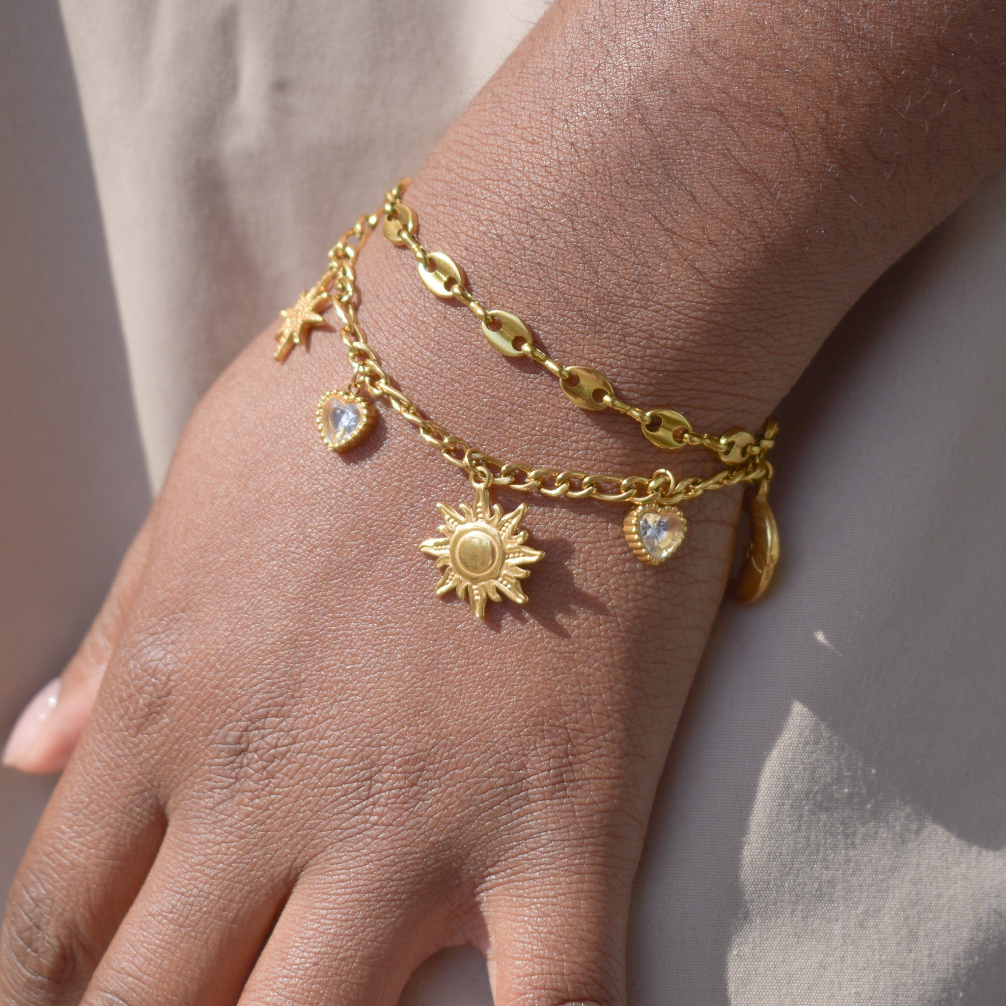 Two Chain Celestial Charm Bracelet image 1