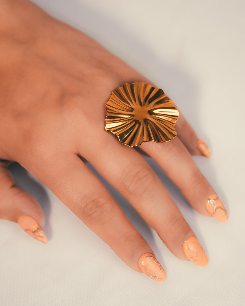 Sculpted Petal Ring
