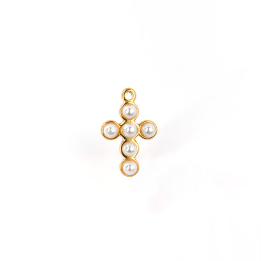 Pearl Cross Charm image 0