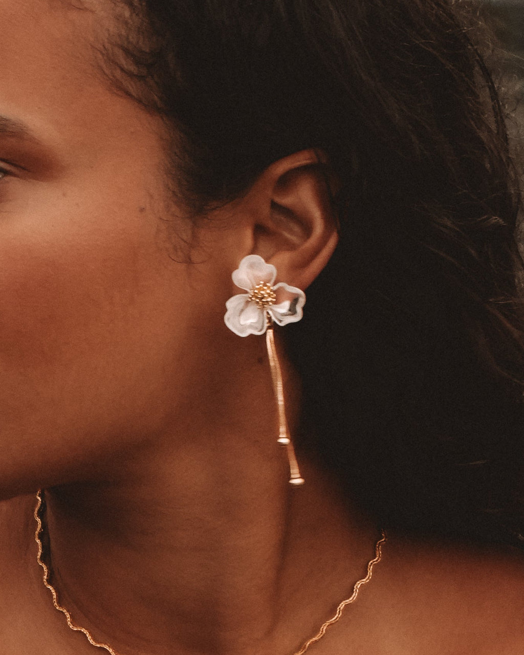 Floral Tassel Earrings