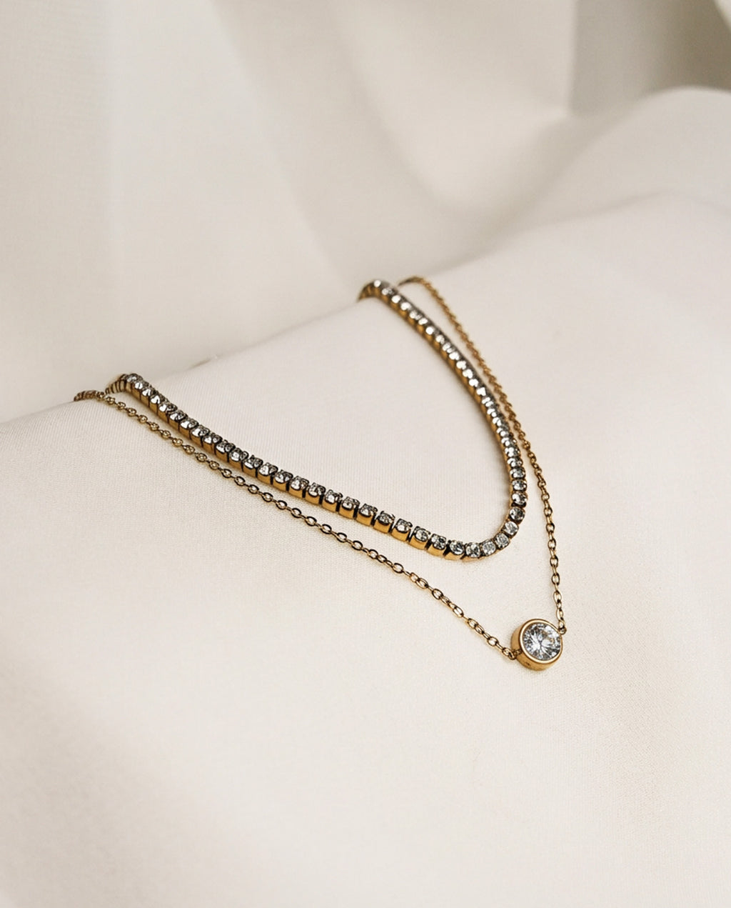 Double Layer Tennis Necklace