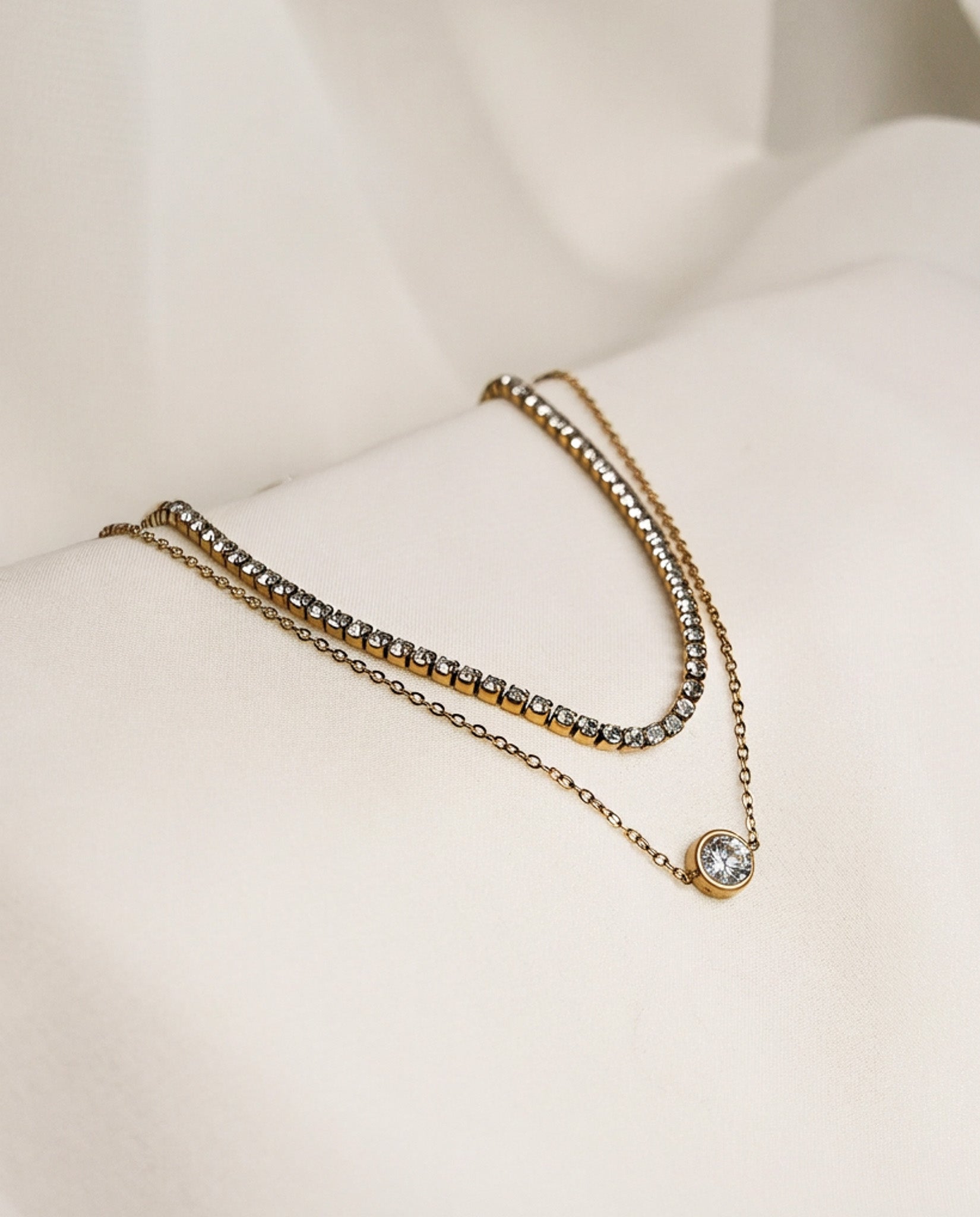 Double Layer Tennis Necklace