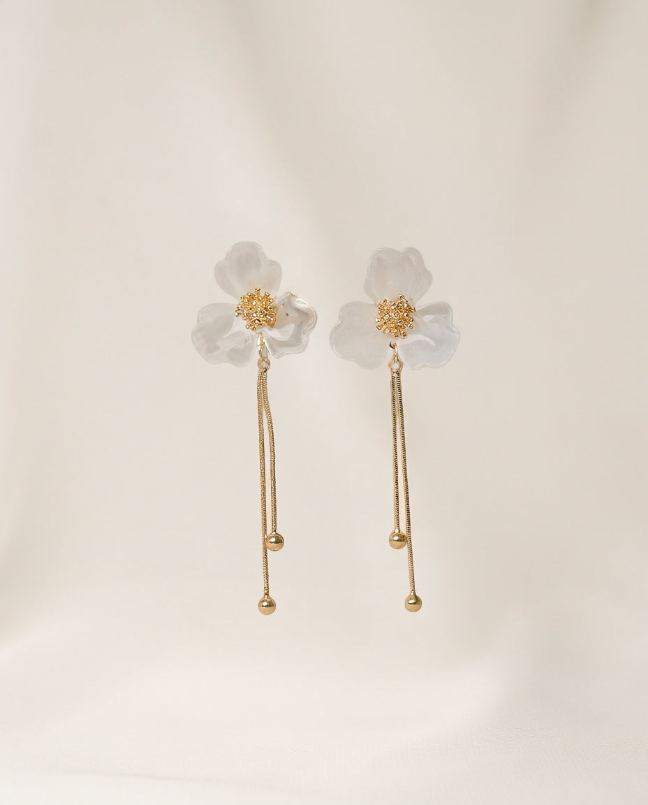 Floral Tassel Earrings