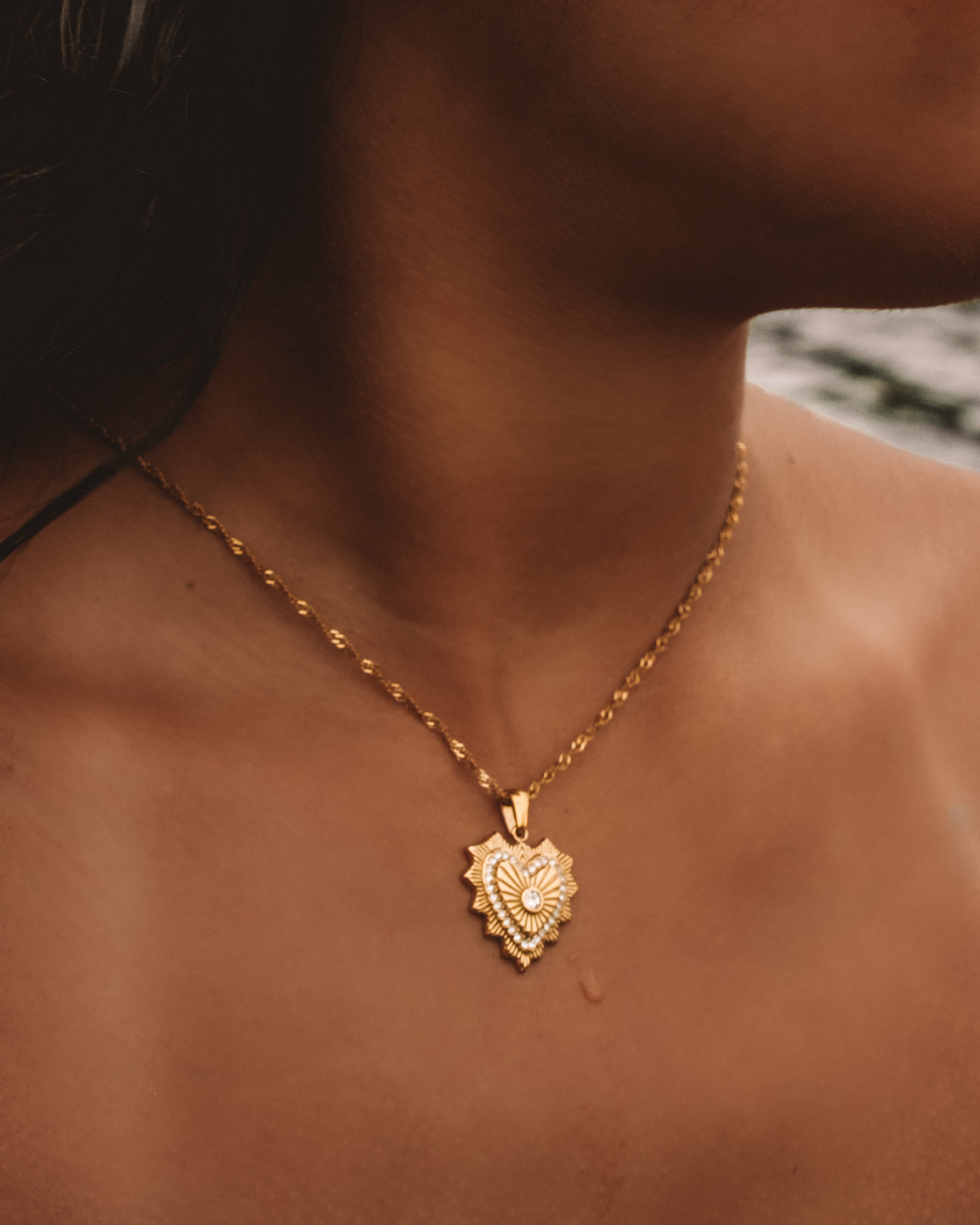 Flared Heart Necklace