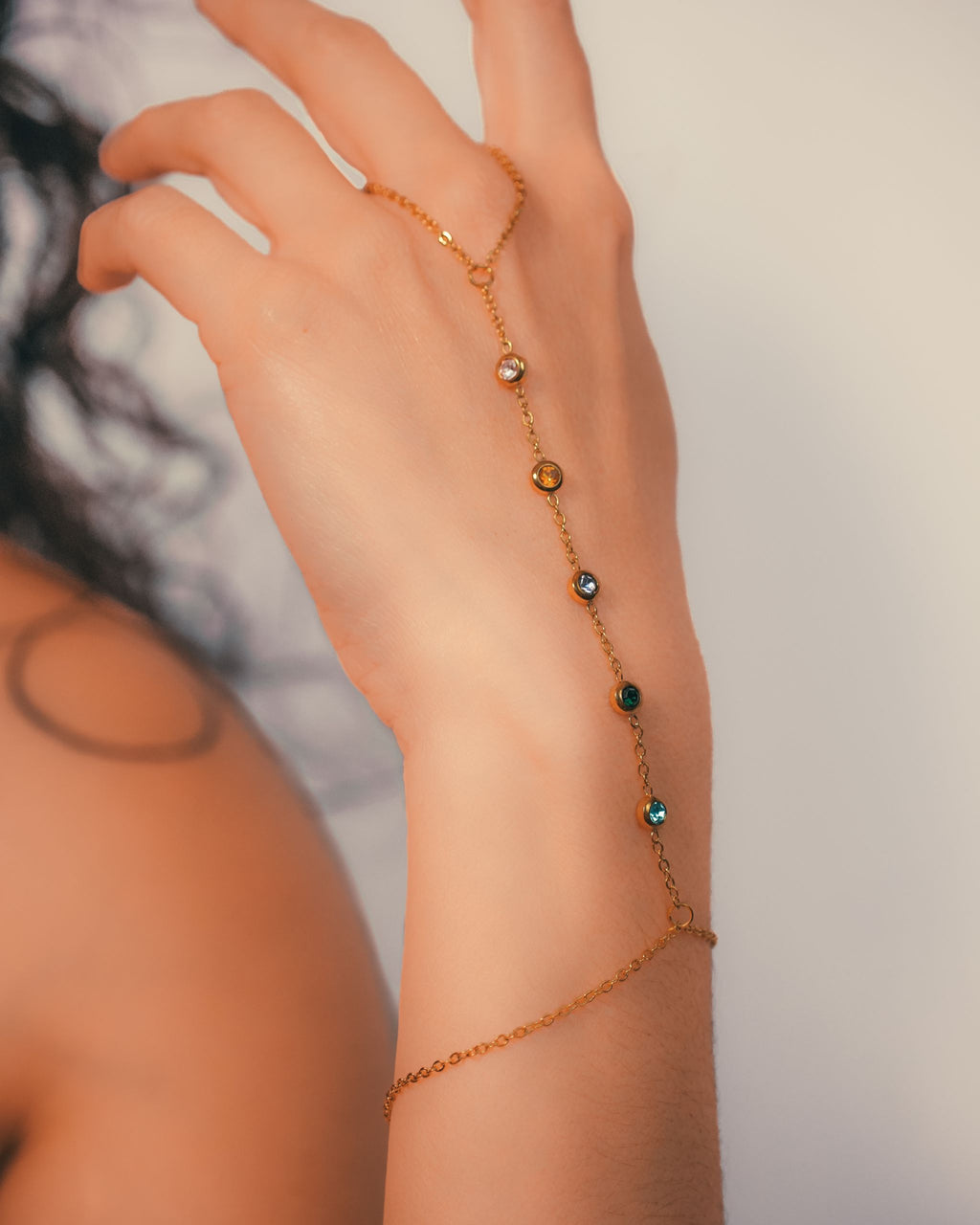 Colorful Gem Hand Chain