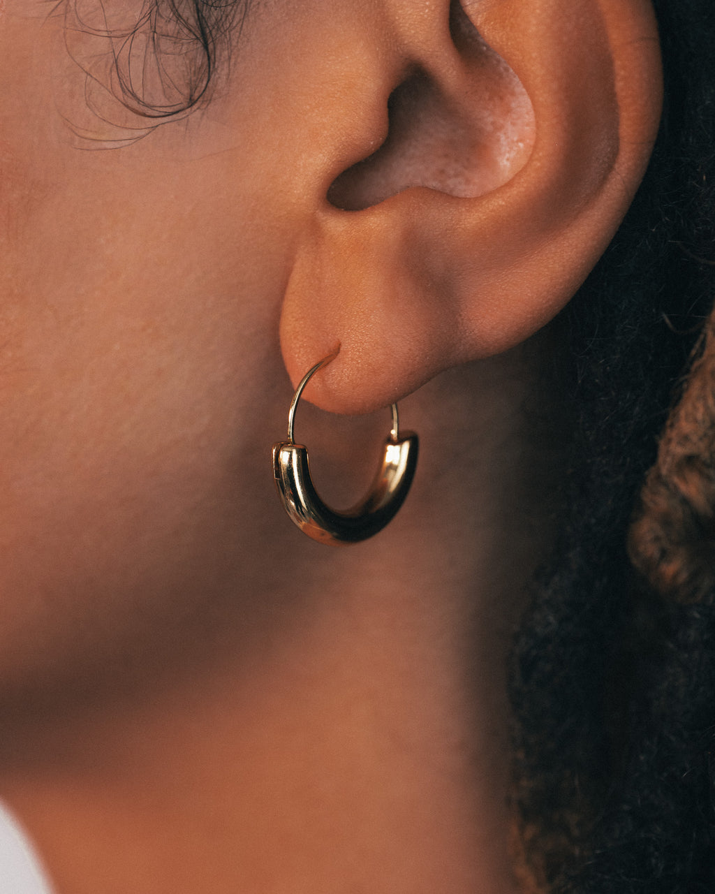 Arc Gold Hoop Earrings
