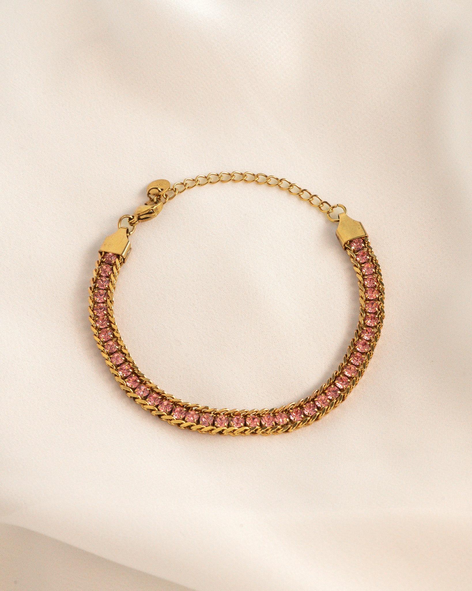 Dual Chain Rhinestone Bracelet