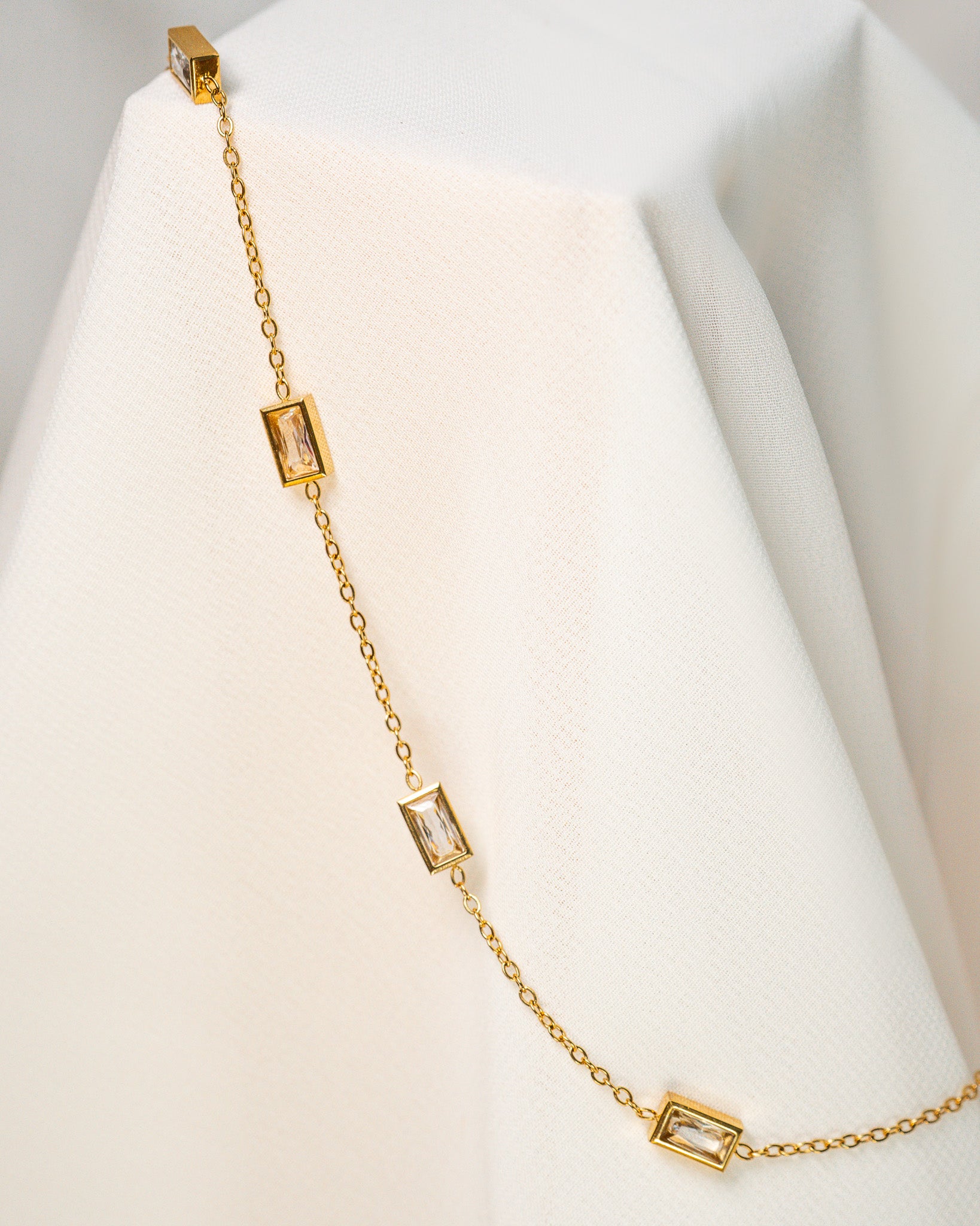 Beveled Baguette Necklace