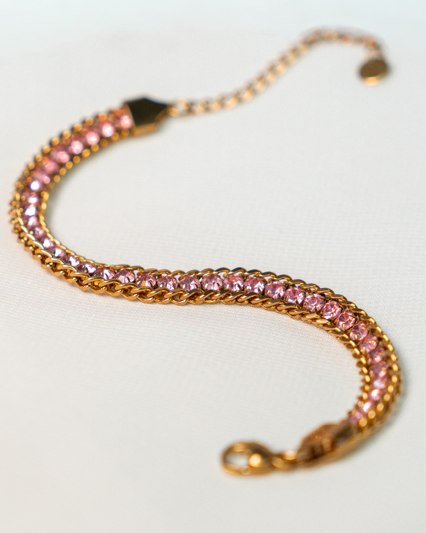 Dual Chain Rhinestone Bracelet