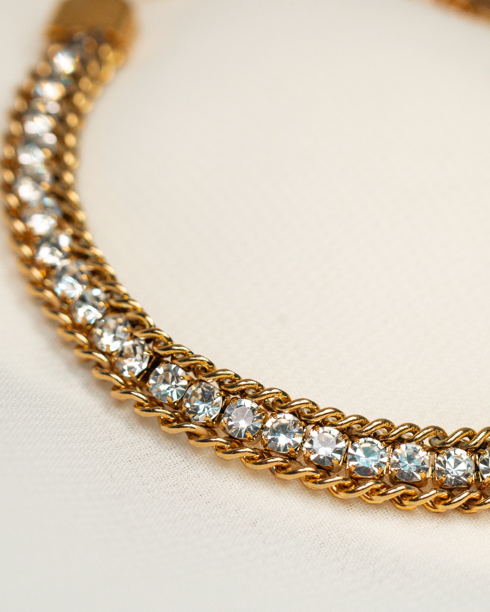 Dual Chain Rhinestone Bracelet