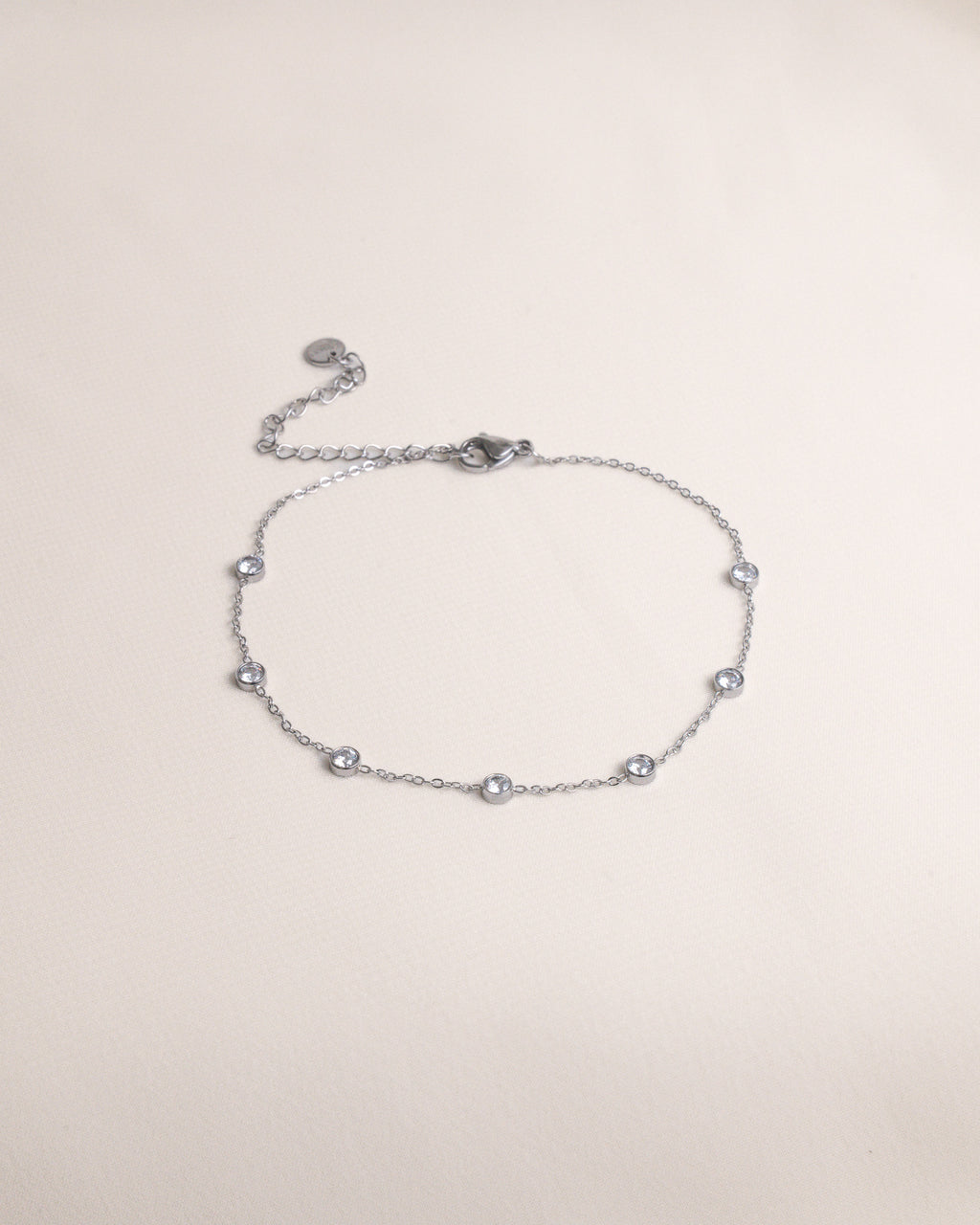 Dainty Gold Bezel Anklet