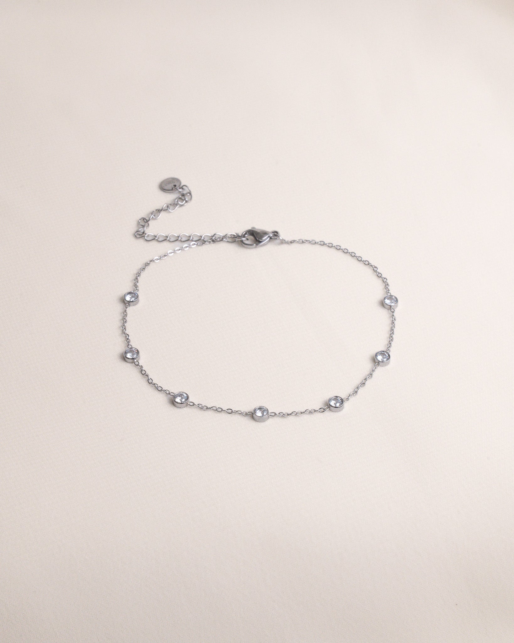 Dainty Gold Bezel Anklet