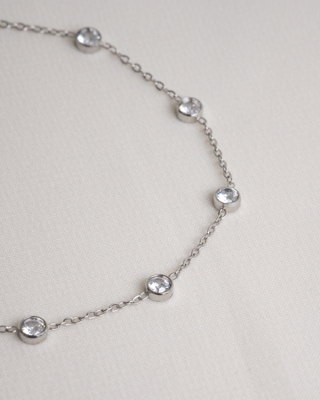 Dainty Gold Bezel Anklet