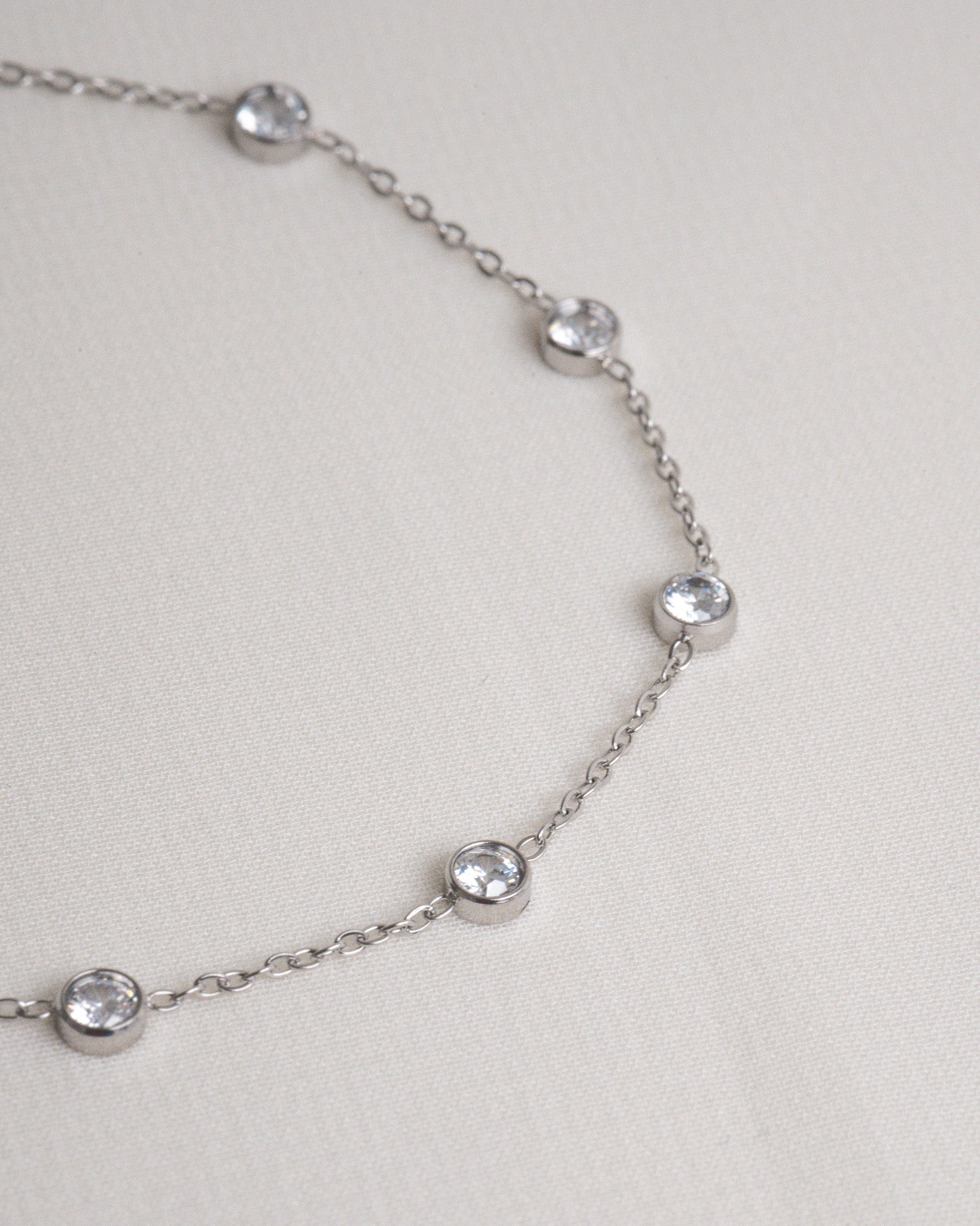Dainty Gold Bezel Anklet