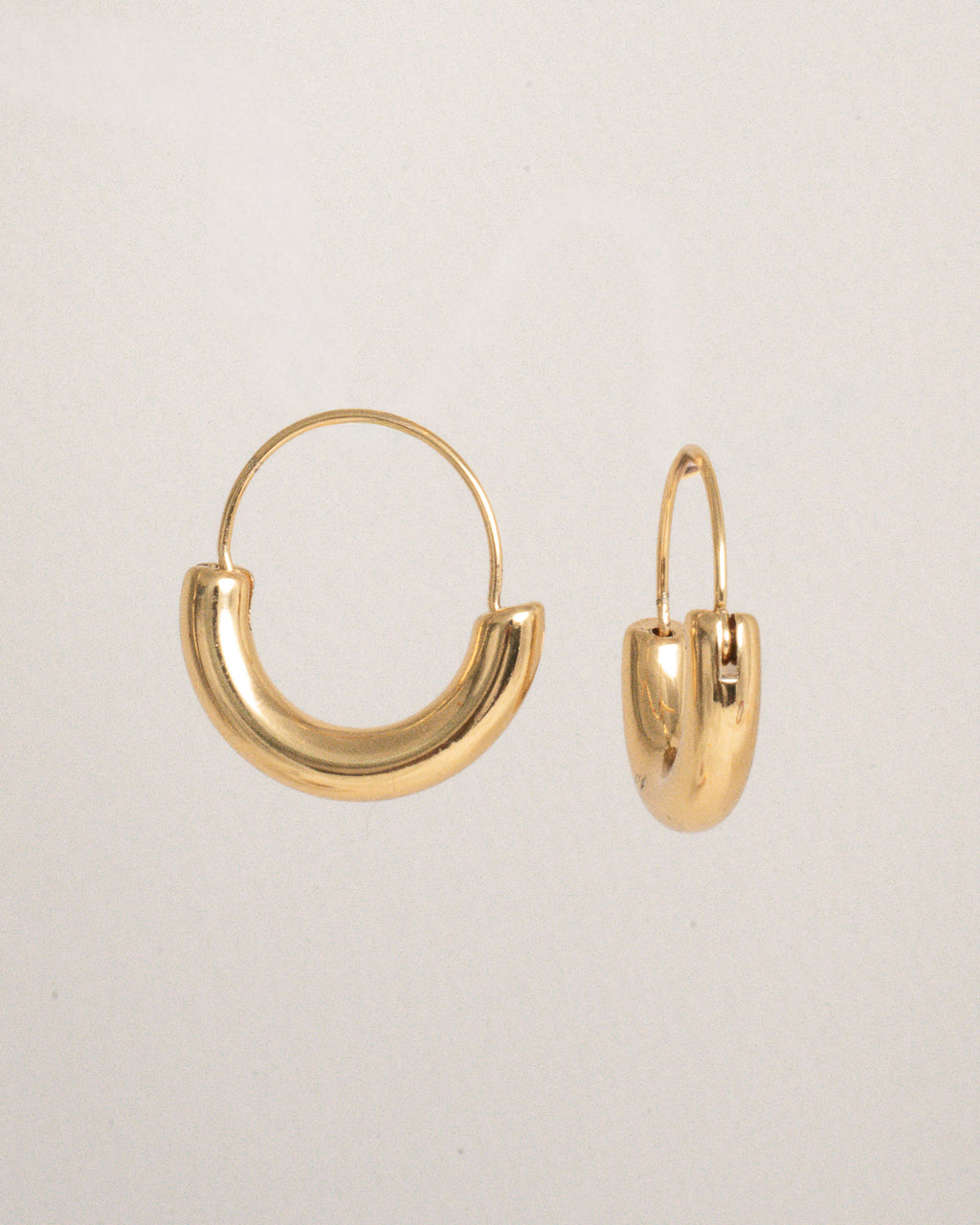 Arc Gold Hoop Earrings