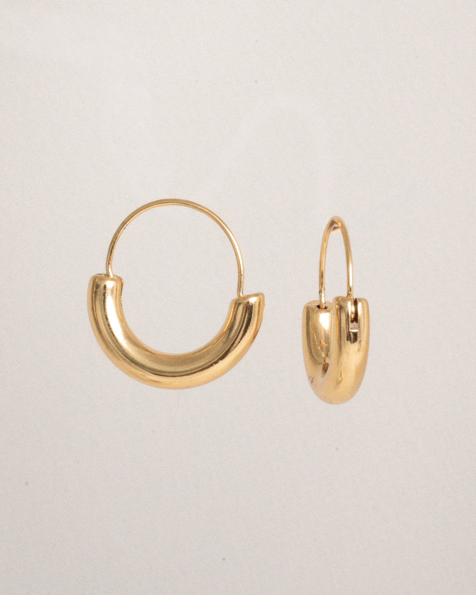 Arc Gold Hoop Earrings