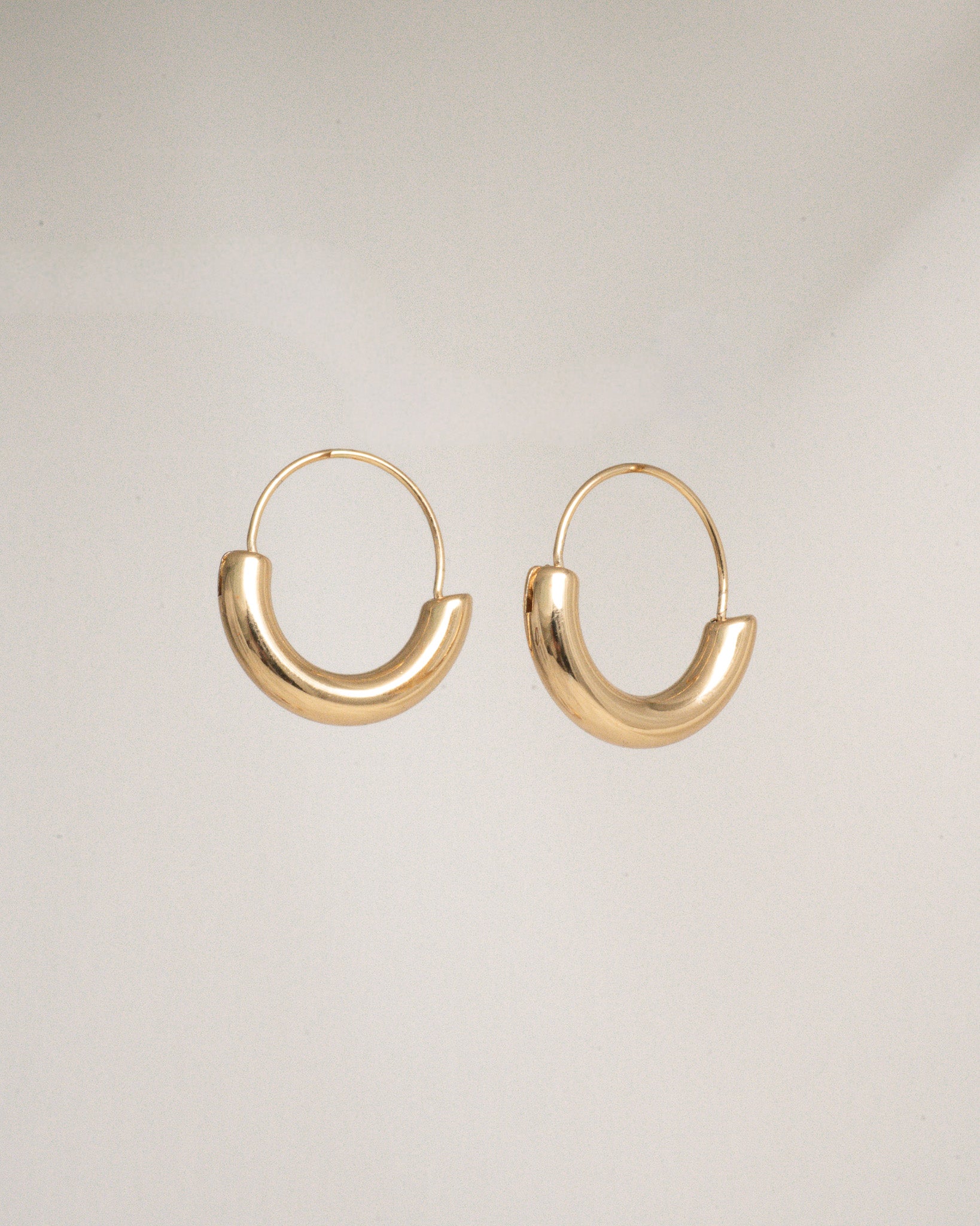 Arc Gold Hoop Earrings