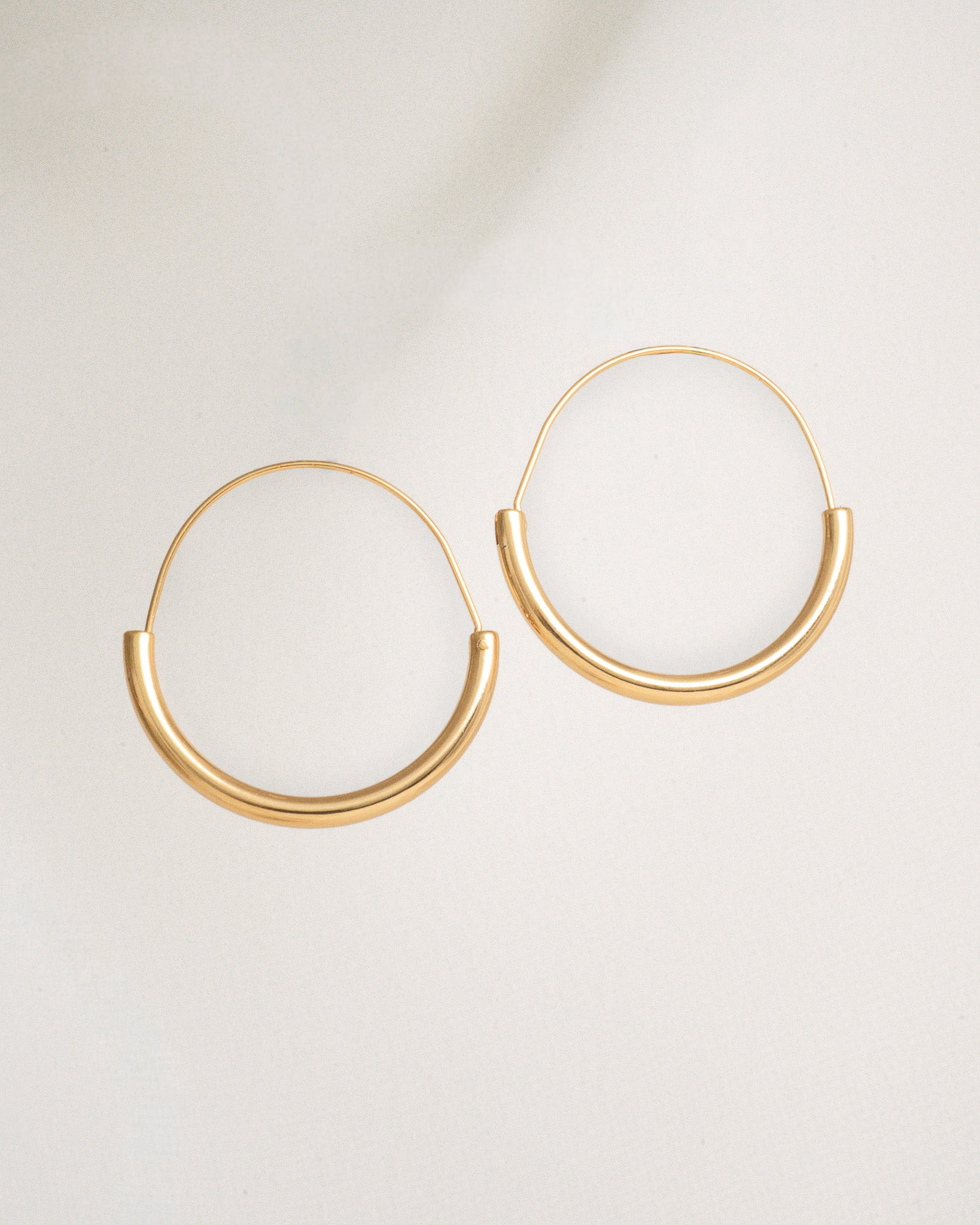 Slim Gold Hoop Earrings