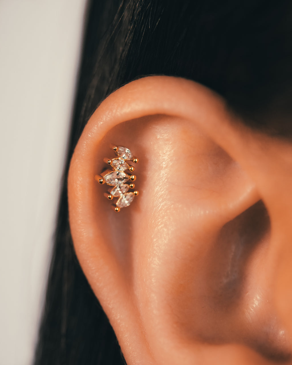 Marquise Bloom Cartilage Stud