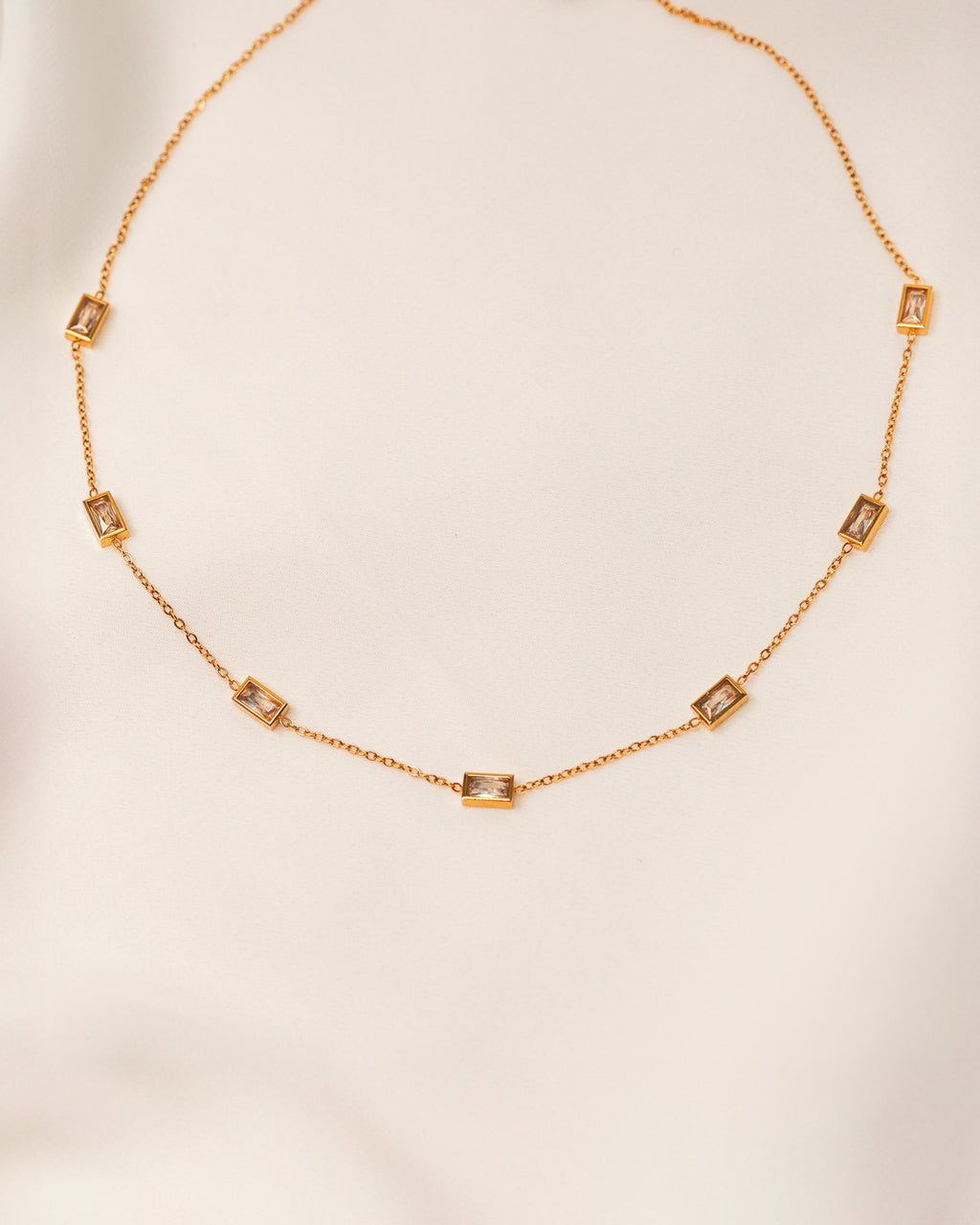 Beveled Baguette Necklace
