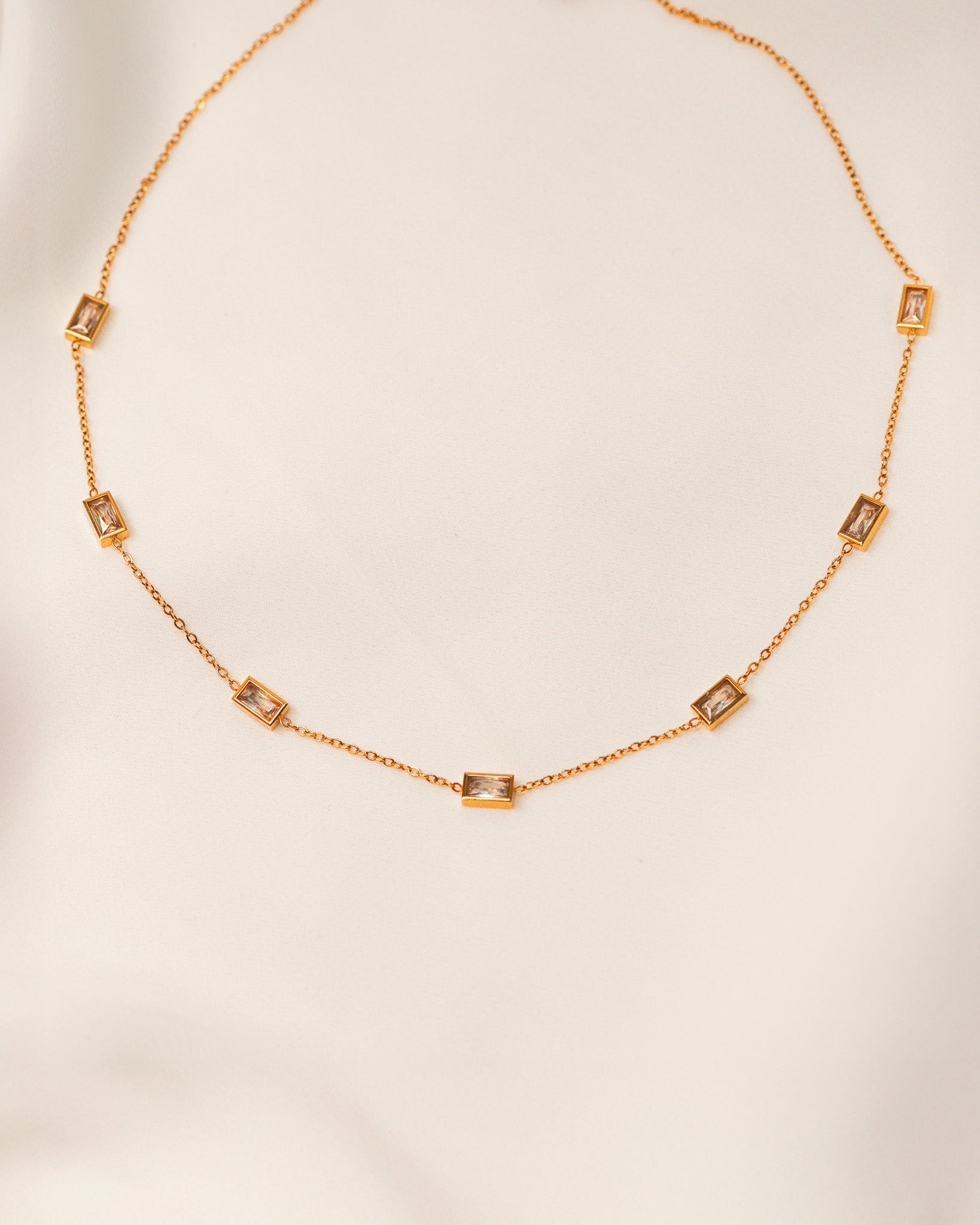 Beveled Baguette Necklace