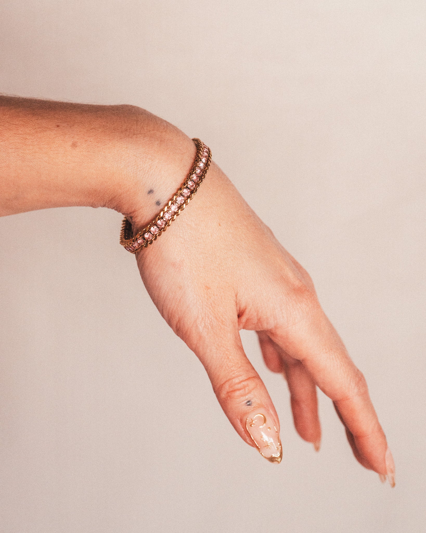 Dual Chain Rhinestone Bracelet