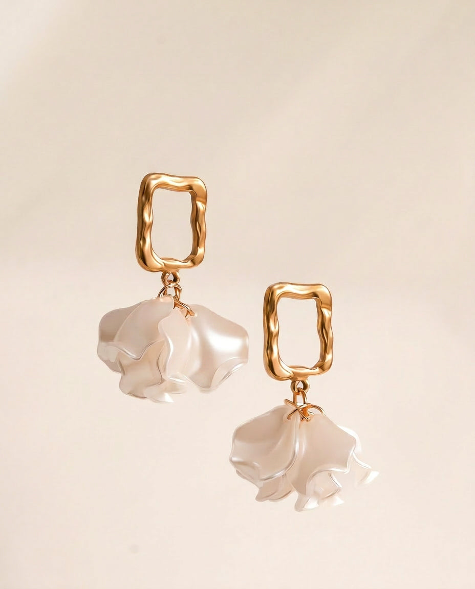Pearl Petal Earrings