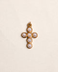Pearl Cross Charm