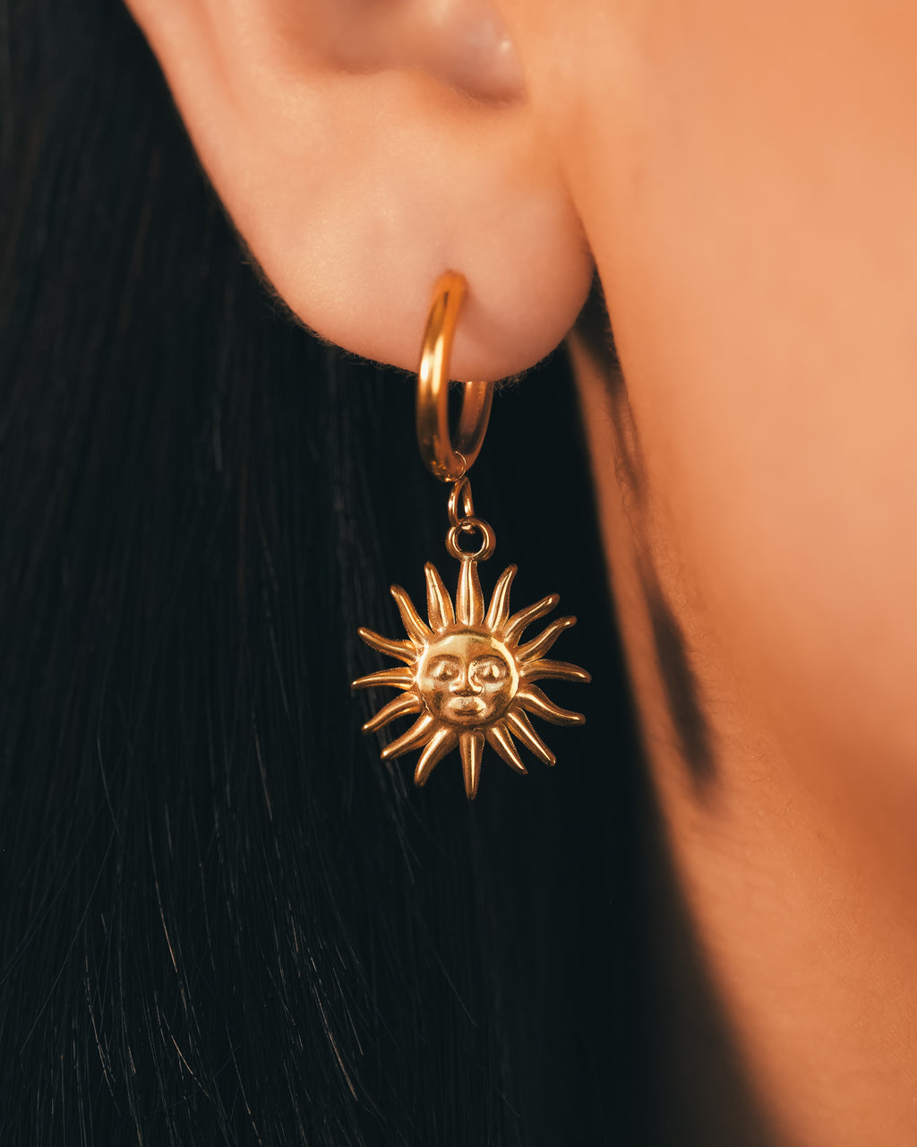 Sun Pendant Earrings