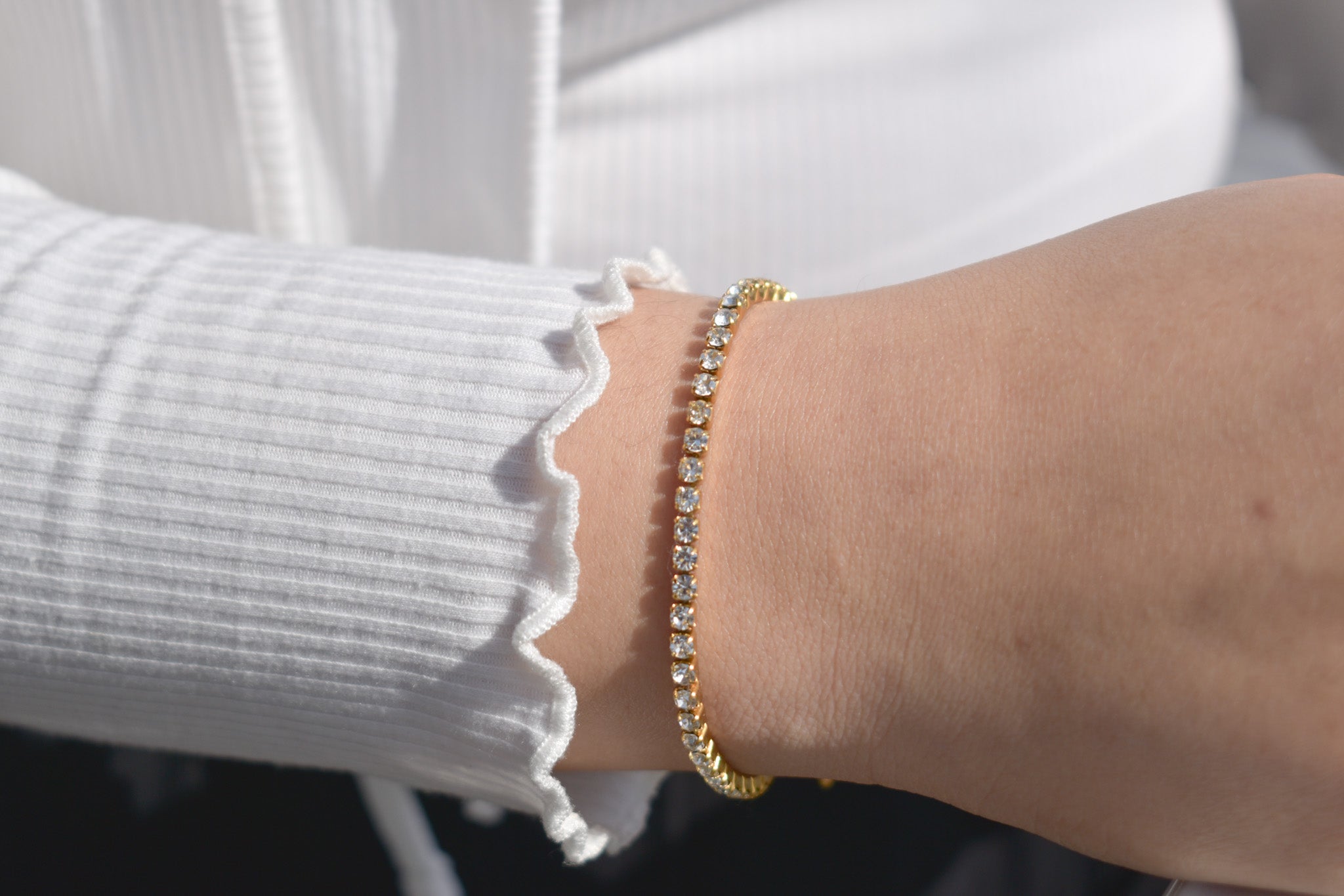 Rhinestone Tennis Bracelet image 1