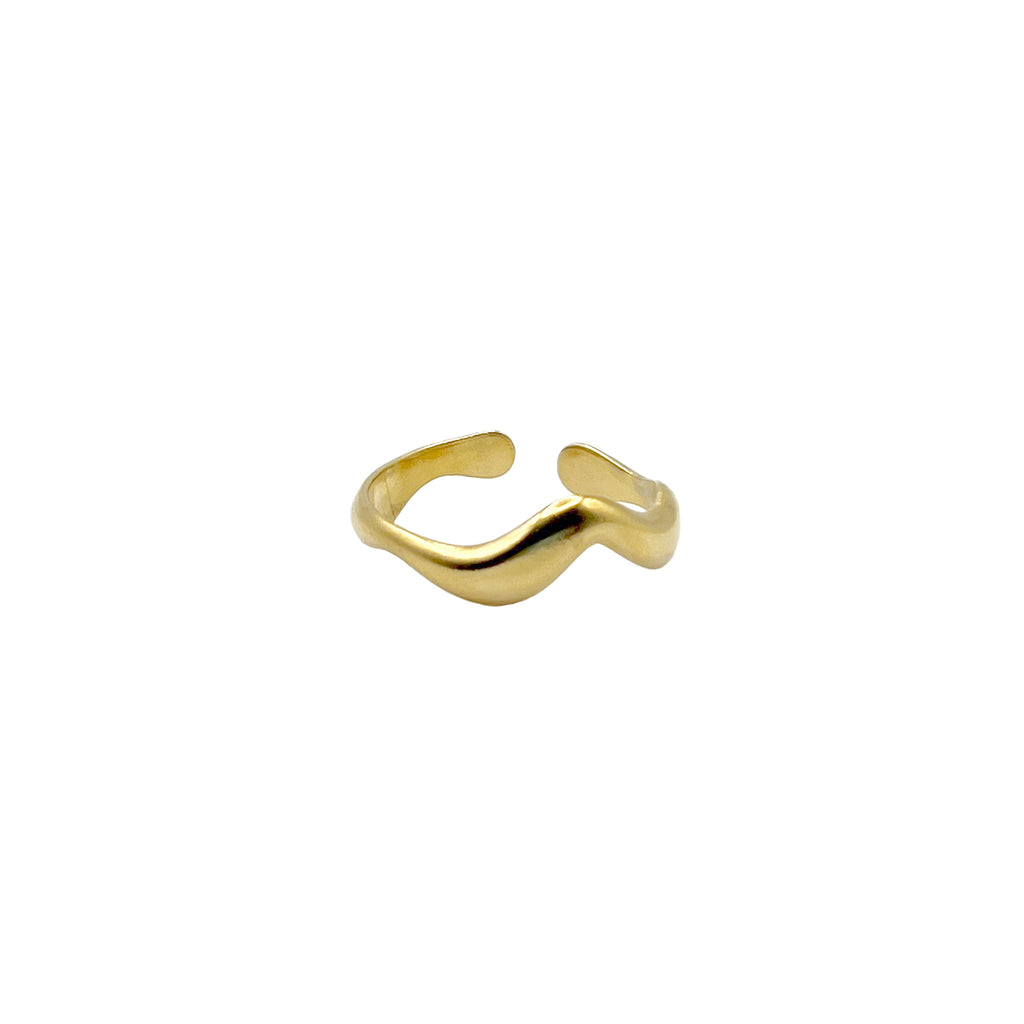 Abstract Adjustable Ring- Gold image 0