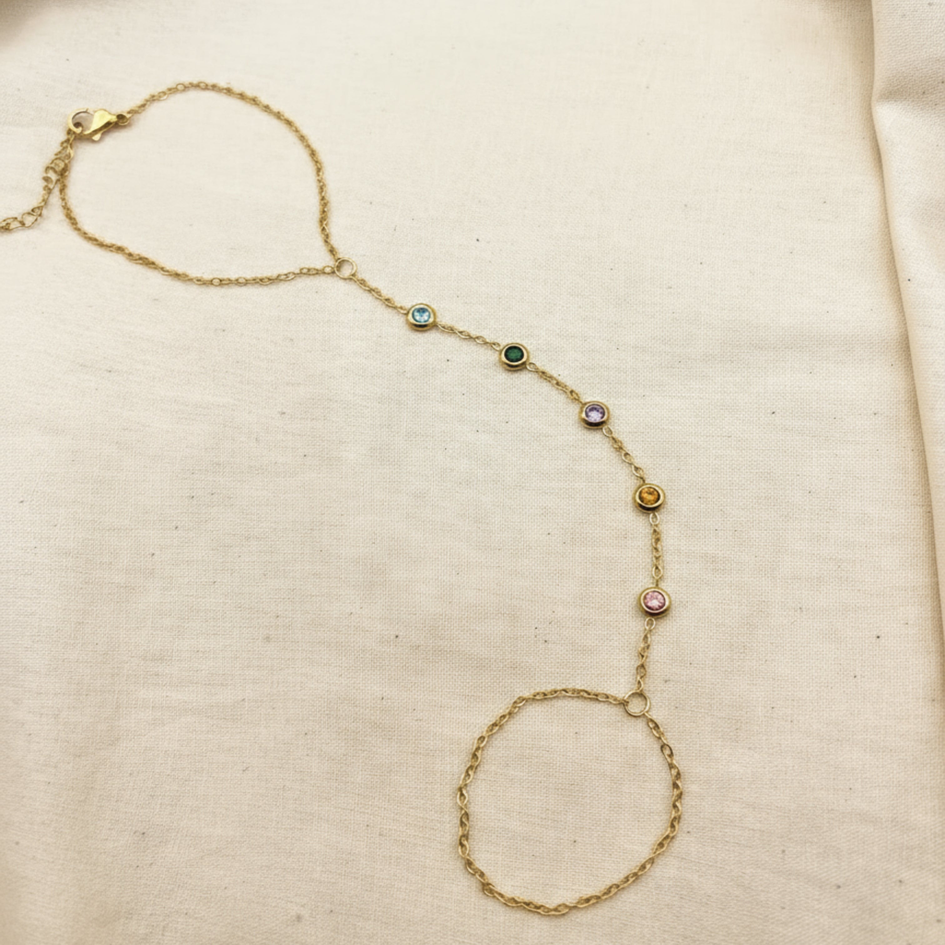 Colorful Gem Hand Chain
