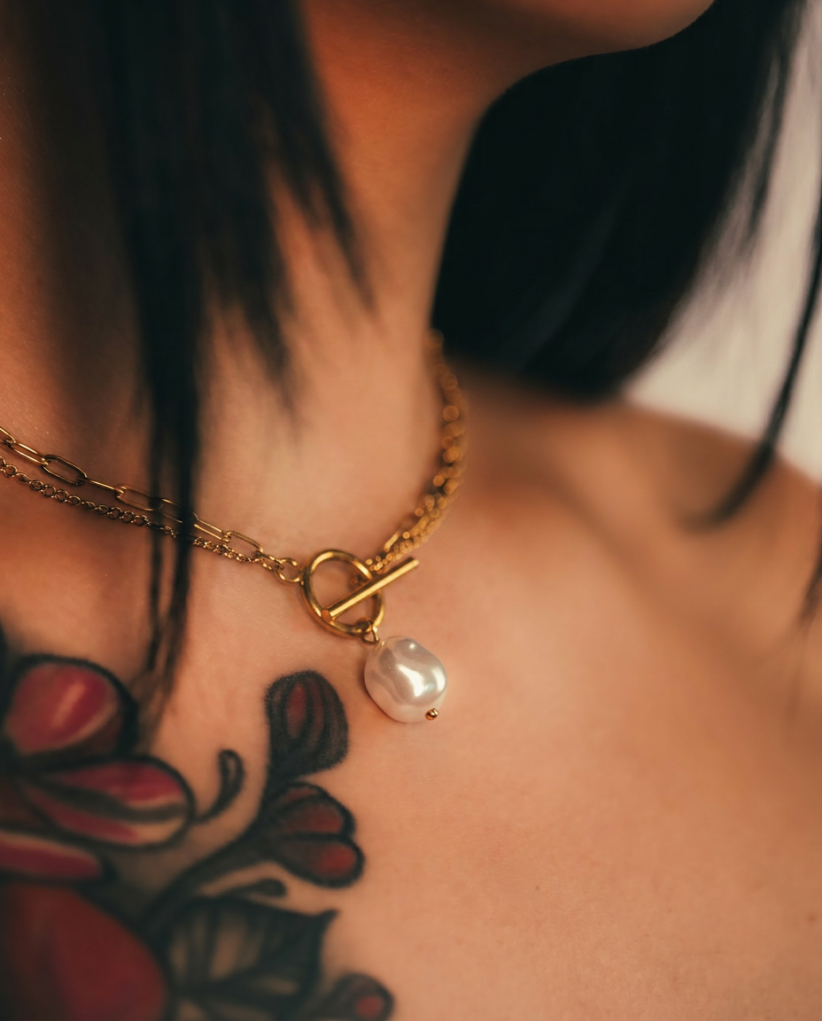 Pearl Choker Chain Necklace