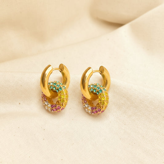 Rainbow Knot Hoops