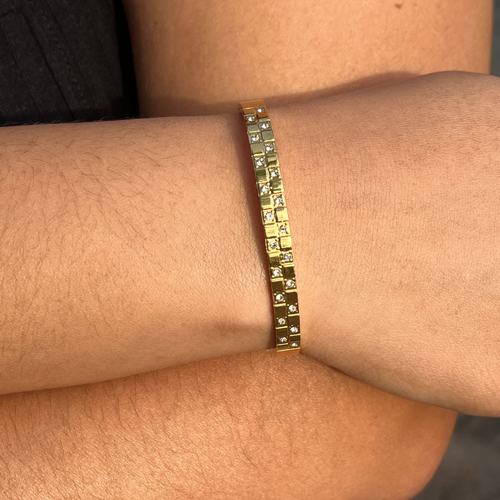 Checkered Cuff Bracelet